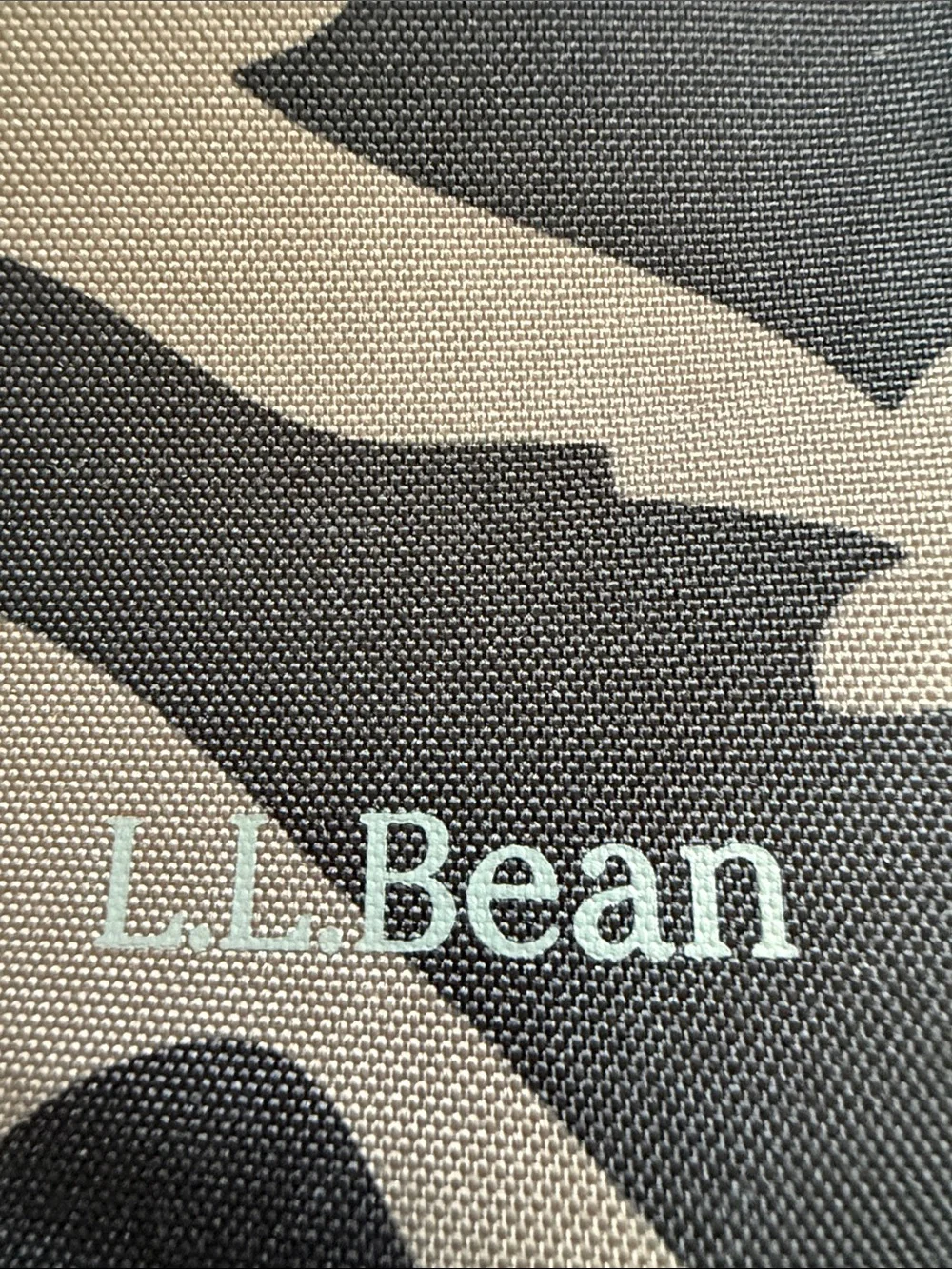 L.L. Bean Men's Adventure Duffle in Blue, Gray and Brown Camo